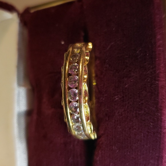 Wedding/eternity band sz 9 electroplate - Picture 1 of 6